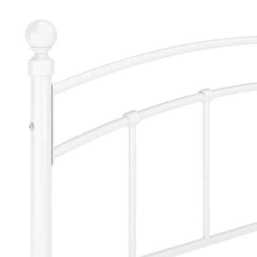 Bed Frame White Metal 200x200 cm
