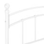 Bed Frame White Metal 200x200 cm Image 6
