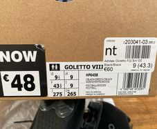 Brand new, in box, size UK 9 Adida Gilberto VIII FG Snr soccer boots