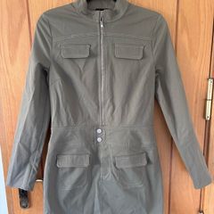 Pretty Little Thing Khaki Mini Dress UK 12