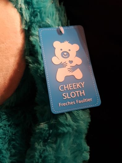 Large Cheeky Sloth Tag Green 29" Soft Toy