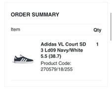 Adidas woman's vl court trainer navy