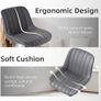 Bar Stools Set of 2 PU leather Waterproof Swivel Barstools with Backrest, Dark Grey Image 7