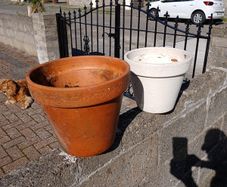 2 Terracotta pots