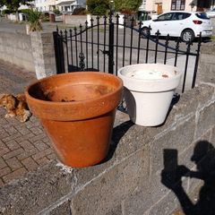 2 Terracotta pots