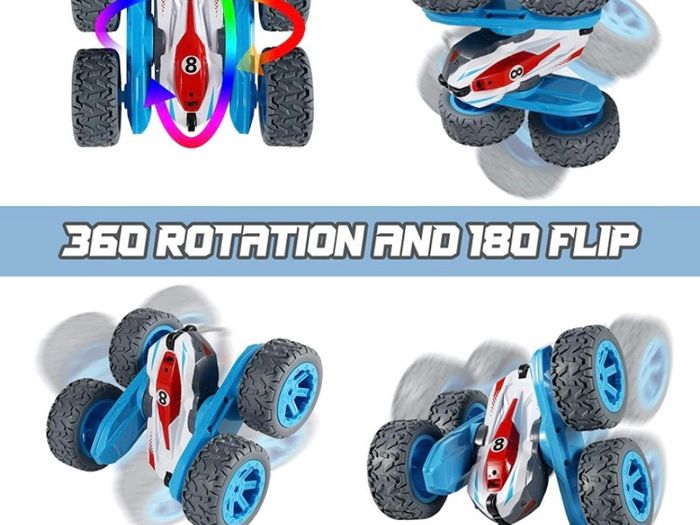 Remote Control Car Toy for Kids, 4WD RC Stunt Car toy, 2.4Ghz Rotating Double Sided Flips 360 Degree RC Car Crawler Truck Vehicle Kids Toy for Boys (MULTIPLE COLOURS AVAILABLE (FREE POSTAGE)