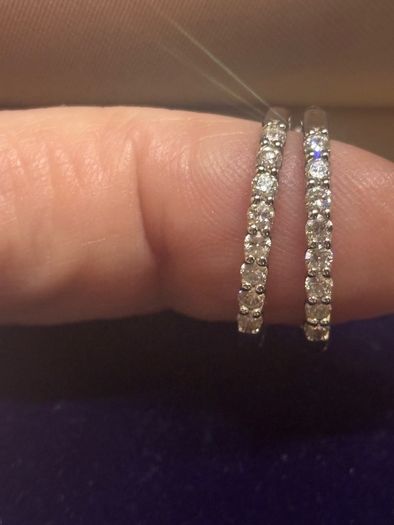 0.54ct lab grown diamond hoop earrings