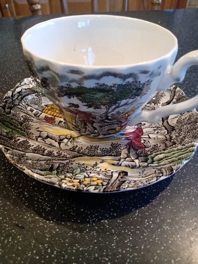 Vintage Myott The Hunter Cup and Saucer Set of 4