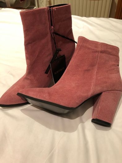 Pink Corduroy Boots