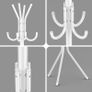 Coat Rack, Metal Coat Rack Stand with 3 Height 12 Hooks, Sturdy Freestanding Coat Rack for Clothes/Bags/Hats, Coat Stand for Home/Entryway/Office/Hallway Image 5
