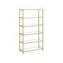 Set of two gold Shelves Tempered Glass Transparent Metallic Gold Image 2