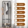 Metal Coat Stand, Small Coat Rack with Shelf and Hook, Freestanding Clothes Rail for Hallway, Bedroom, Office, Balcony, Small Space, Entrance (black) Image 3