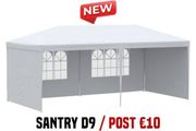 6x3m Gazebo Marquee Party Tent Pavilion White with 4 Sides