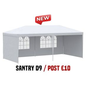 6x3m Gazebo Marquee Party Tent Pavilion White with 4 Sides