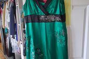 green silk dress monsoon