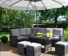Garden Corner Rattan Furniture / Dining Table / Sofas / 10 Seater / Delivery