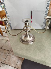Viners of Sheffield Silver Alpha Plate Trio Candelabra Sheffield England