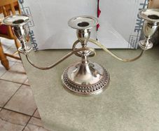 Viners of Sheffield Silver Alpha Plate Trio Candelabra Sheffield England