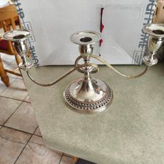 Viners of Sheffield Silver Alpha Plate Trio Candelabra Sheffield England