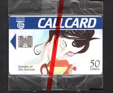 1994 Ireland 50 unit The Irish Mythology definitive Deirdre of the Sorrows (Schlumberger ) Call Card Mint in Packaging