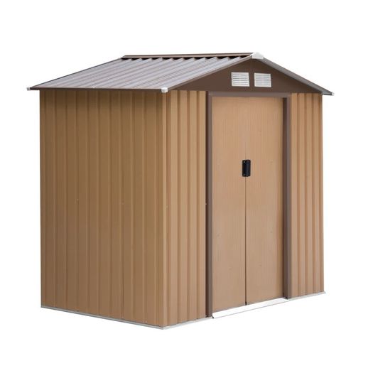 185H x 213L x 130Wcm Lockable Garden Shed Large Patio Roofed Tool Metal Storage Building Foundation Sheds Box Outdoor Furniture (FREE POSTAGE)