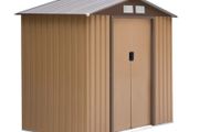 185H x 213L x 130Wcm Lockable Garden Shed Large Patio Roofed Tool Metal Storage Building Foundation Sheds Box Outdoor Furniture (FREE POSTAGE)