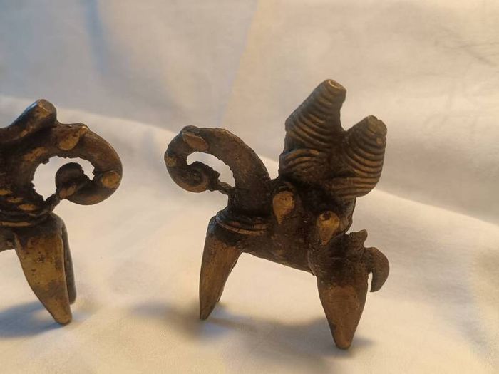 2 X Sokoto 19th Century Bronze Talisman Figures
