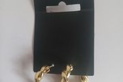 Pilgrim Danish Design Gold Tone Chunky Twisted Rope Hoop Earrings New CAN POST
