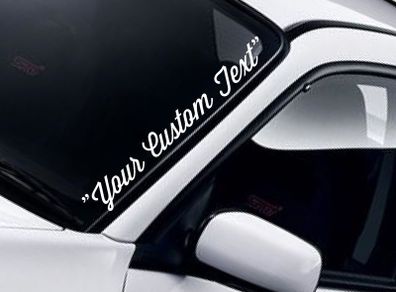 Car Sticker Personalized Website Lettering Name Windshield Decal