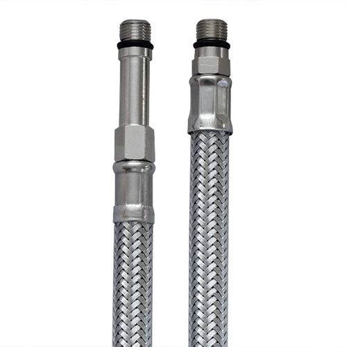 M10 x 1/2" BSP Extended Basin Monobloc Mixer Tap Connector Flexi Hose Pipe Tails 600 mm Long