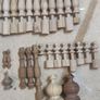 Job lot of hand turned timber finials and spindles Image 3