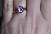 925 sterling silver ring with amethyst.