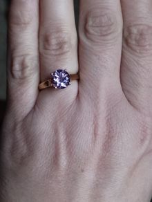 925 sterling silver ring with amethyst.