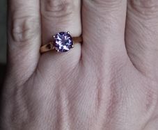 925 sterling silver ring with amethyst.