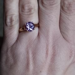 925 sterling silver ring with amethyst.