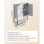 Bathroom Wall Cabinet, with 2 Doors & Adjustable Shelf, Over the Toilet Storage Medicine Cabinet Wall Mounted, Hanging Organizer with Open Image 7