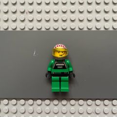 lego Star Wars sw0031 Rebel Pilot A-wing minifigure - Light Nougat Head, Trans-Yellow Visor, Green Jumpsuit