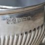 Antique 1902 Edwardian Sterling Silver Mustard Pot Base & Original Glass Liner Image 3