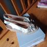 BNIB CARVELA size 5 Gold Wedge Sandals Image 3