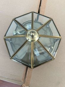 Brass & Glass Ceiling Light