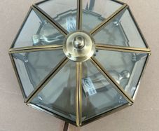 Brass & Glass Ceiling Light