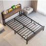 King Size Bed Frame with Charging Station and LED Lights Image 4