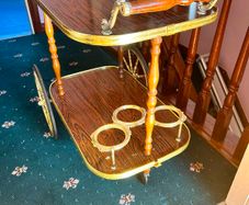 Vintage Mid-Century 2 Tier Drinks Trolley Bar