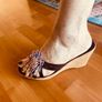 Cork wedges summer sandals with flower Image 5