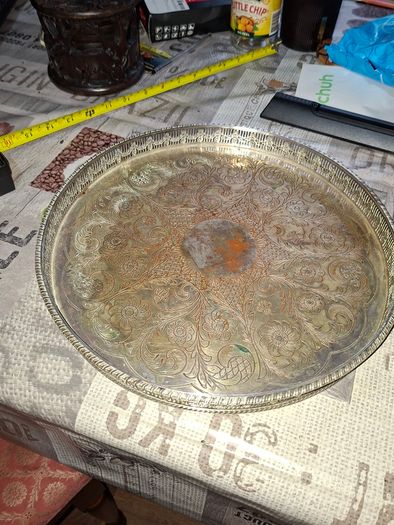 Lot of Large Old Silver Plate Trays for sale as a lot, Postage Available Price for the lot