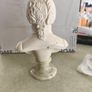 Mozart , A. GIANNELLI Alabaster Bust 23 CM. tall on marble plinth. Image 4