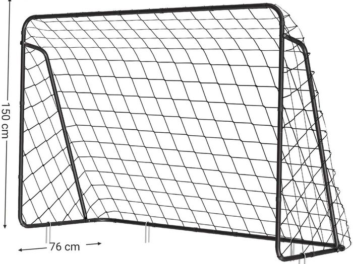 _Kids Football Goal Quick Assembly Garden Park Beach Iron Pipes PE Net