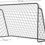 _Kids Football Goal Quick Assembly Garden Park Beach Iron Pipes PE Net Image 3