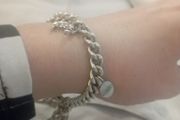 Vintage silver charm bracelet