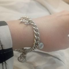 Vintage silver charm bracelet